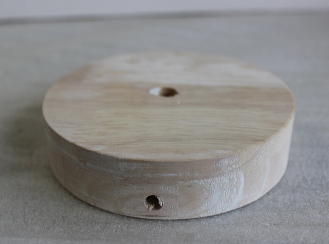 Round wood lamp deals base