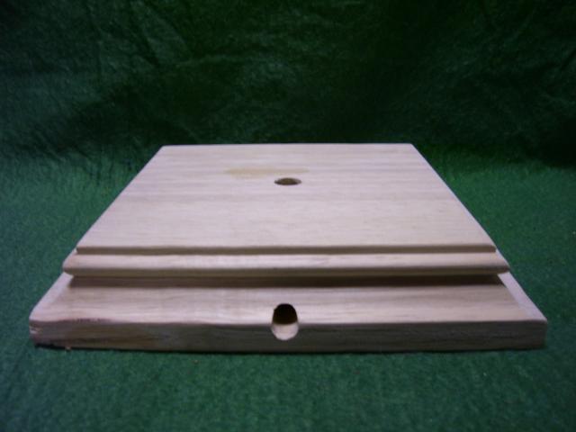 4" Square Grooved Base 1-1/8"ht