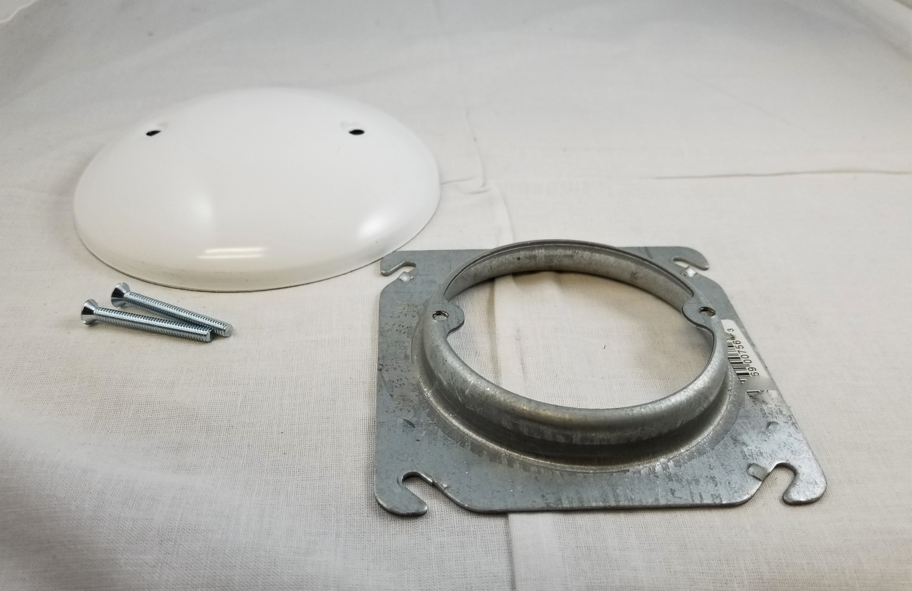 White Dome Cover - 5" Diameter w/ Screw Holes