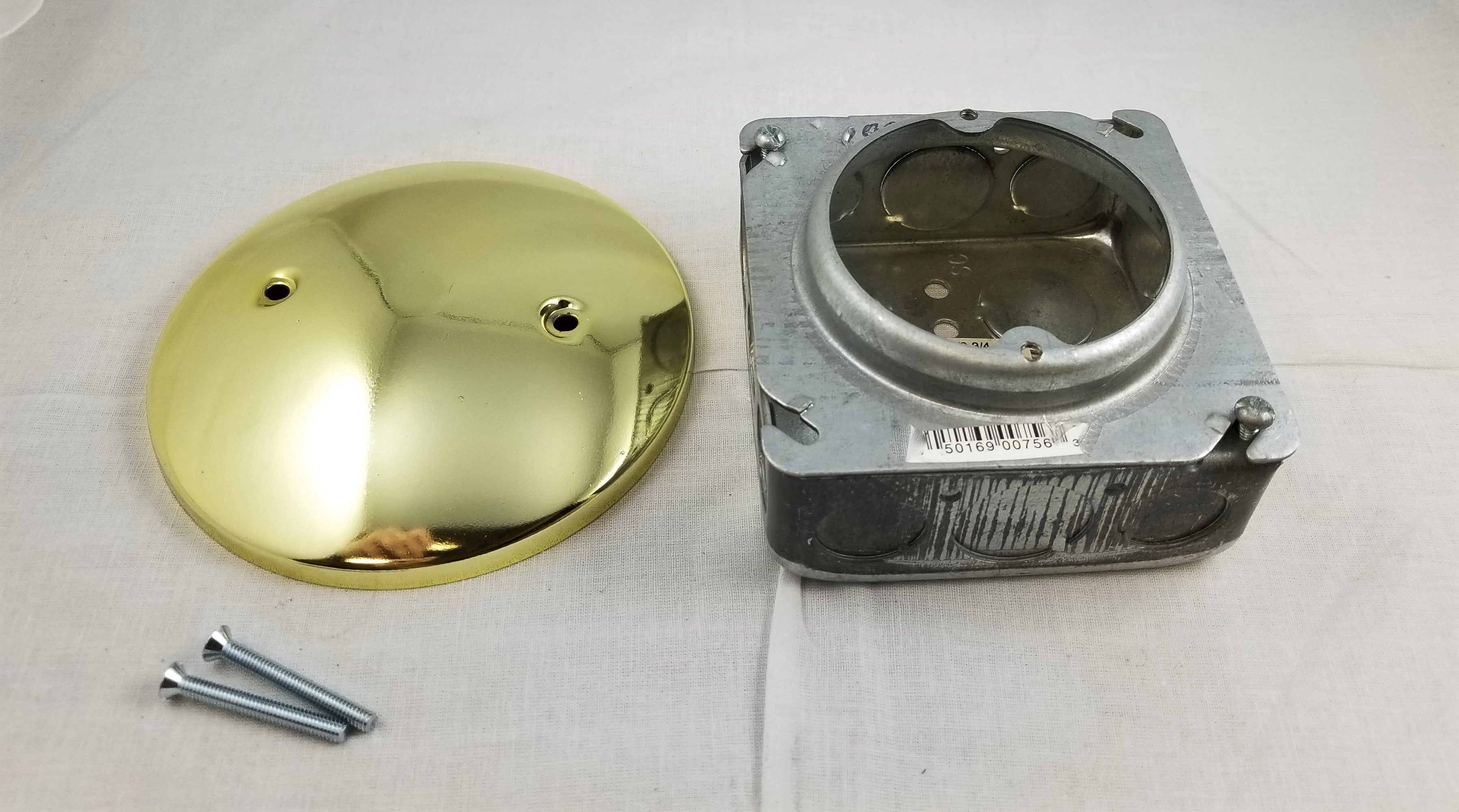 Brass Plated Dome Cover - 5" Diameter w/ Screw Holes