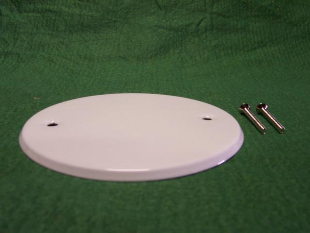 Flat Plate - White 5" Diameter with Screw Holes