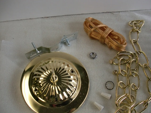 Chain/Canopy Fixture Hanging Kit in Brass