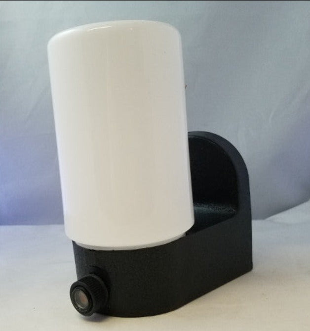 7-1/8" White Plastic Cylinder fixture