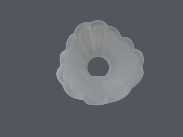 Off Centered Floral Style Fixture Shade in Frosted Satin