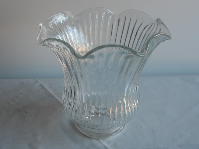 2.25 inch Fitter Clear Fixture Shade - Wavy Top Edge