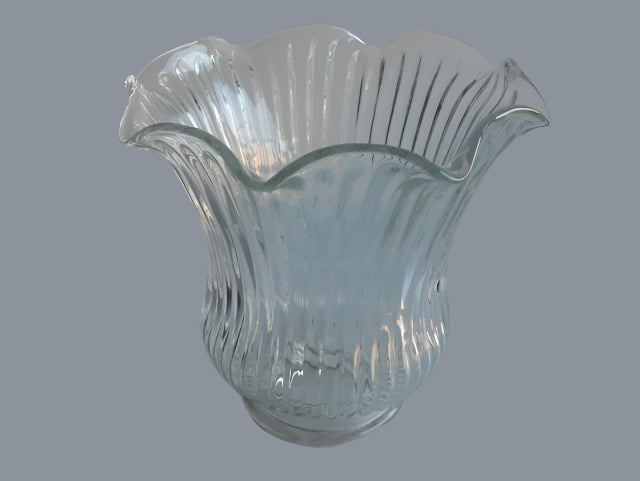 2.25 inch Fitter Clear Fixture Shade - Wavy Top Edge