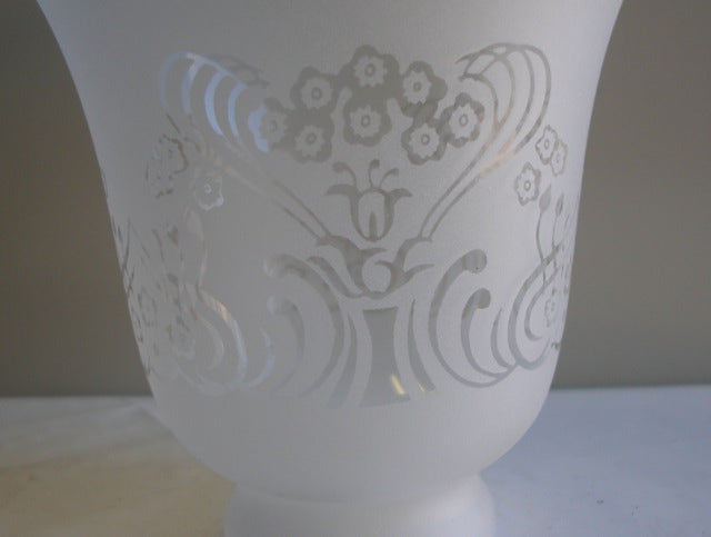 Glass Fixture Shade-2-1/4"Fit.-4-1/2"High-Satin Etched