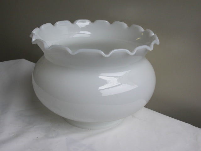 Plain Opal Gas Shade-4"Fitter,7"dia. 5"ht. (ONLY 1 LEFT)