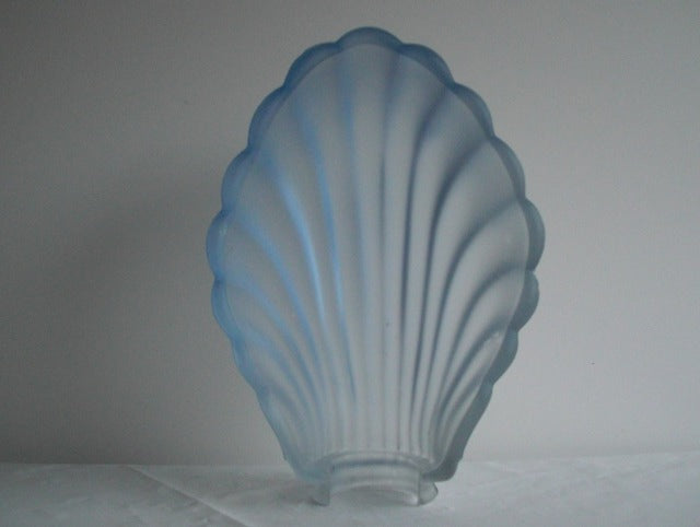 Frosted Satin Blue Glass Fixture Shade
