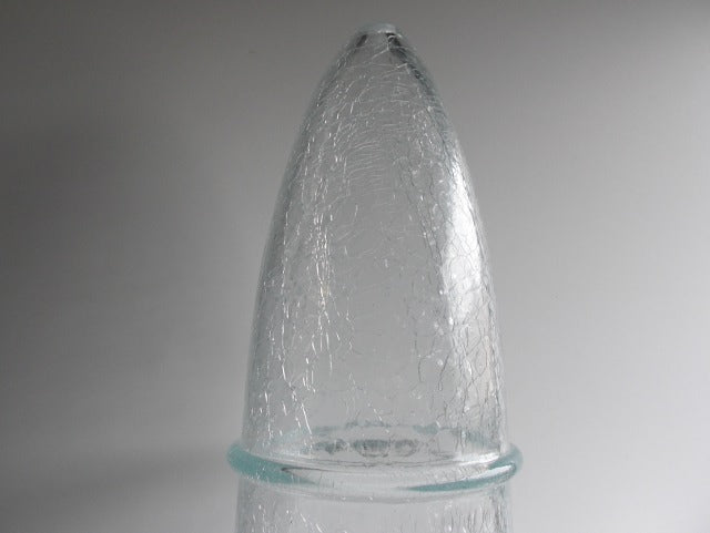 Crackled Glass Cone Shade - 14 inches tall.