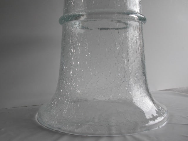 14" Crackled Glass Bell Shade