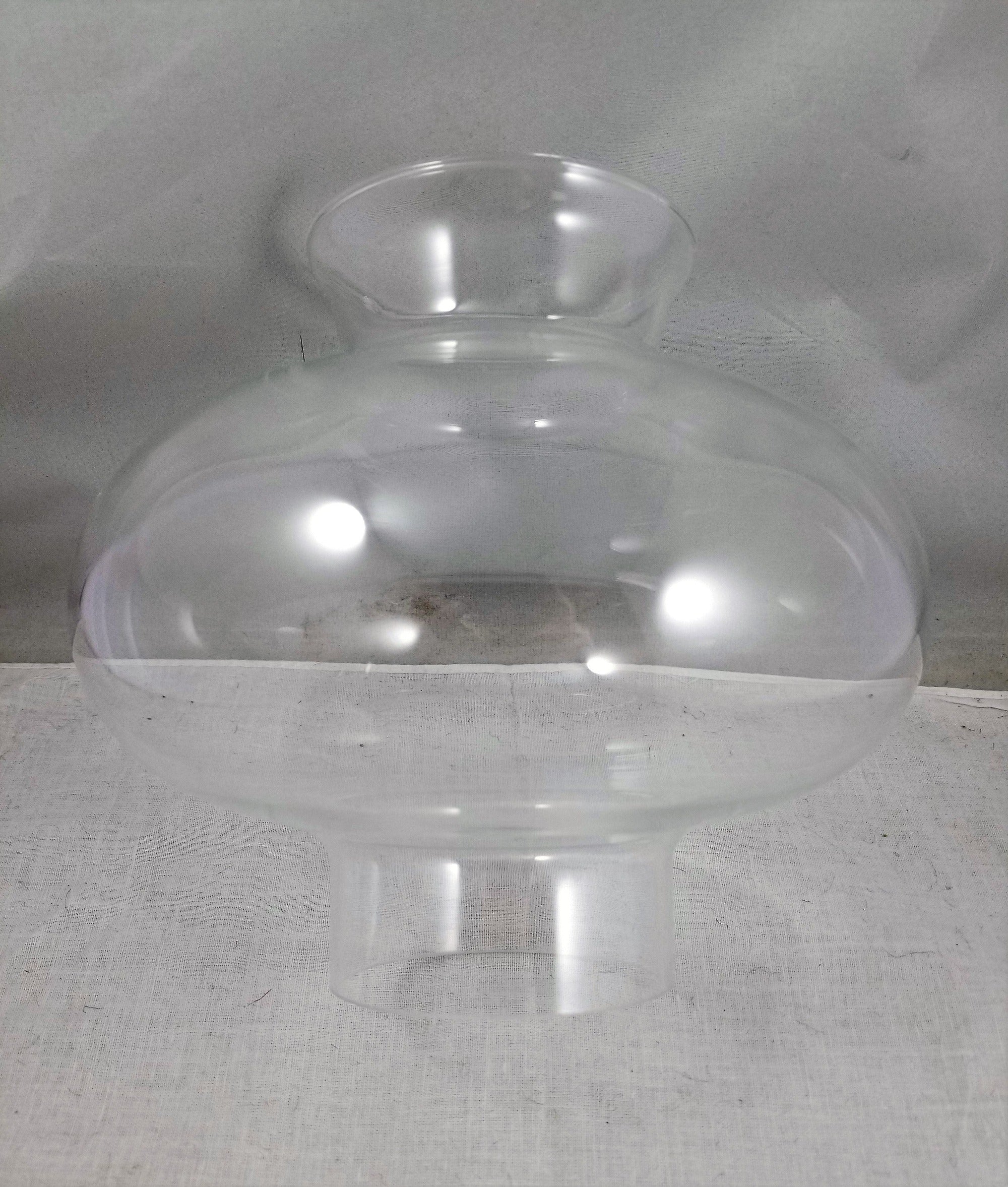 Elliptical Clear Glass Chimney Shade for a 3 inch fitter.