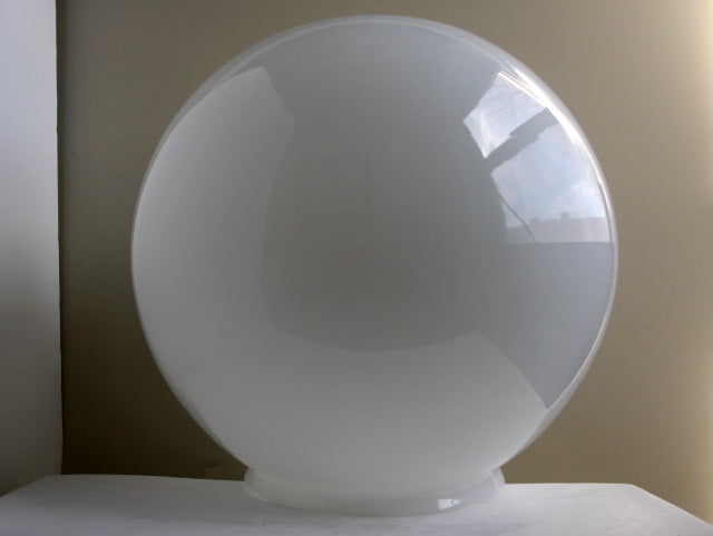 16" Diameter Hand Blown Opal Globe with an 8"fitter