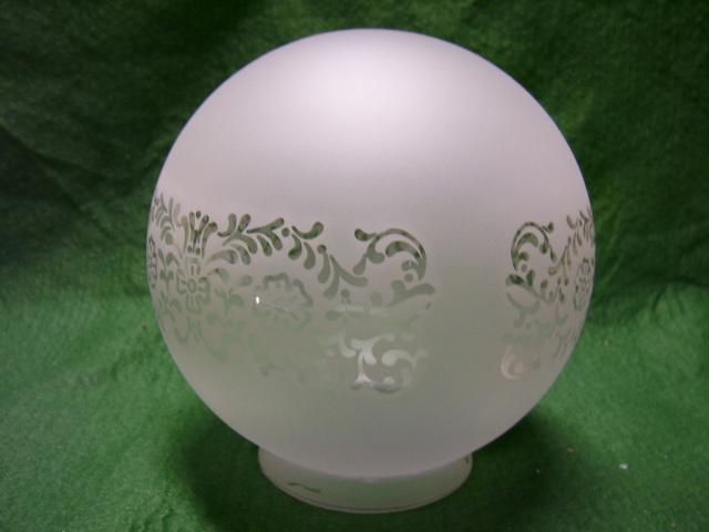 6" opal ball shade w/ 3-1/4"fitter Victorian design  OUT OF STOCK
