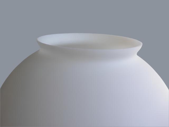 12" Satin Opal Globe w/ 6" size fitter