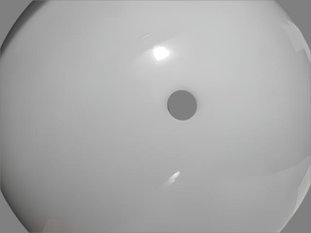 10" High Gloss Opal Globe (comes with centerhole)
