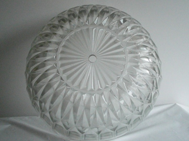 Cut Designed Crystal Glass for Lighting Fixtures showcasing 7/16" center hole.