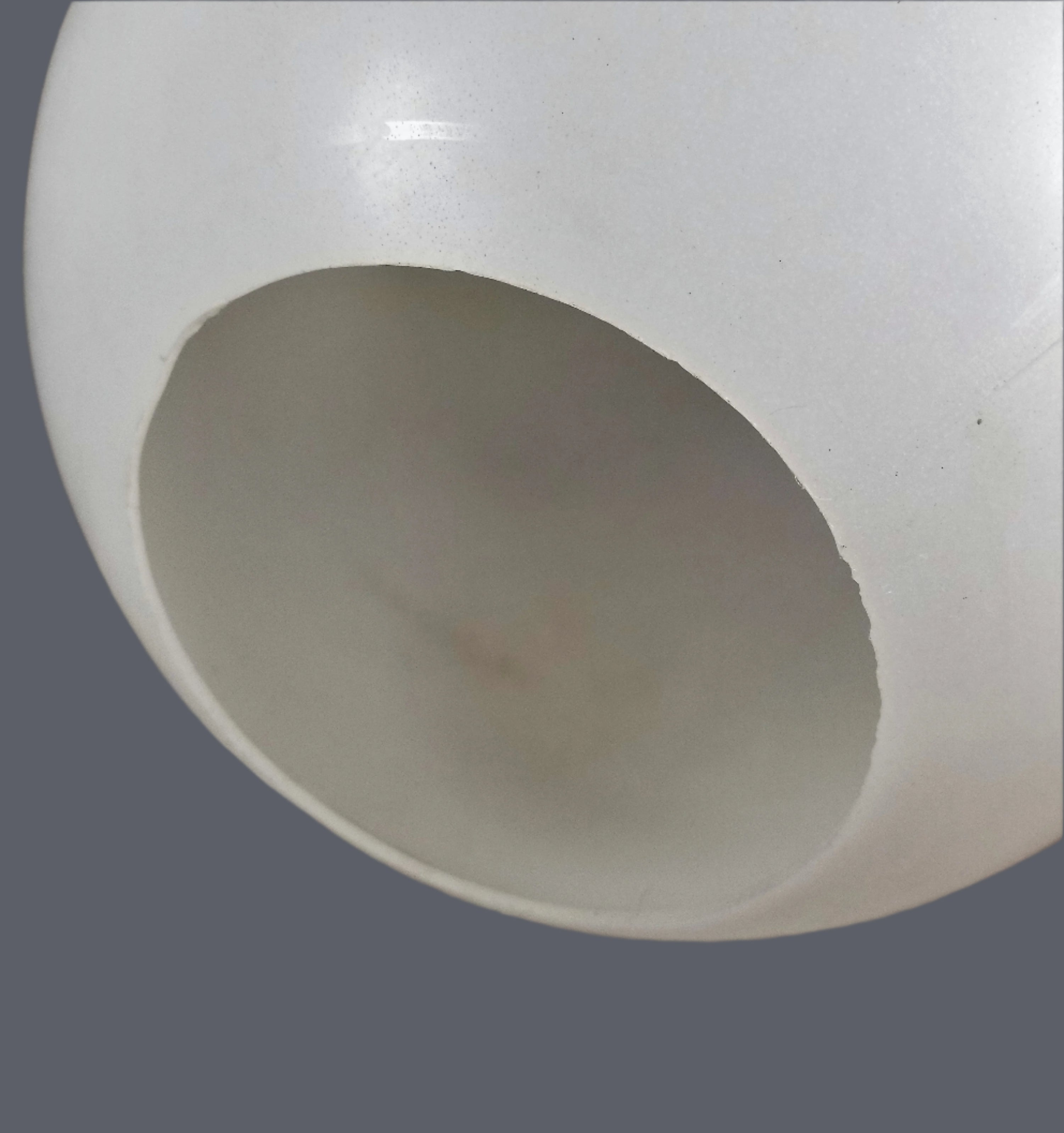 16" Neckless Plastic Globe with a 5-1/4" Hole