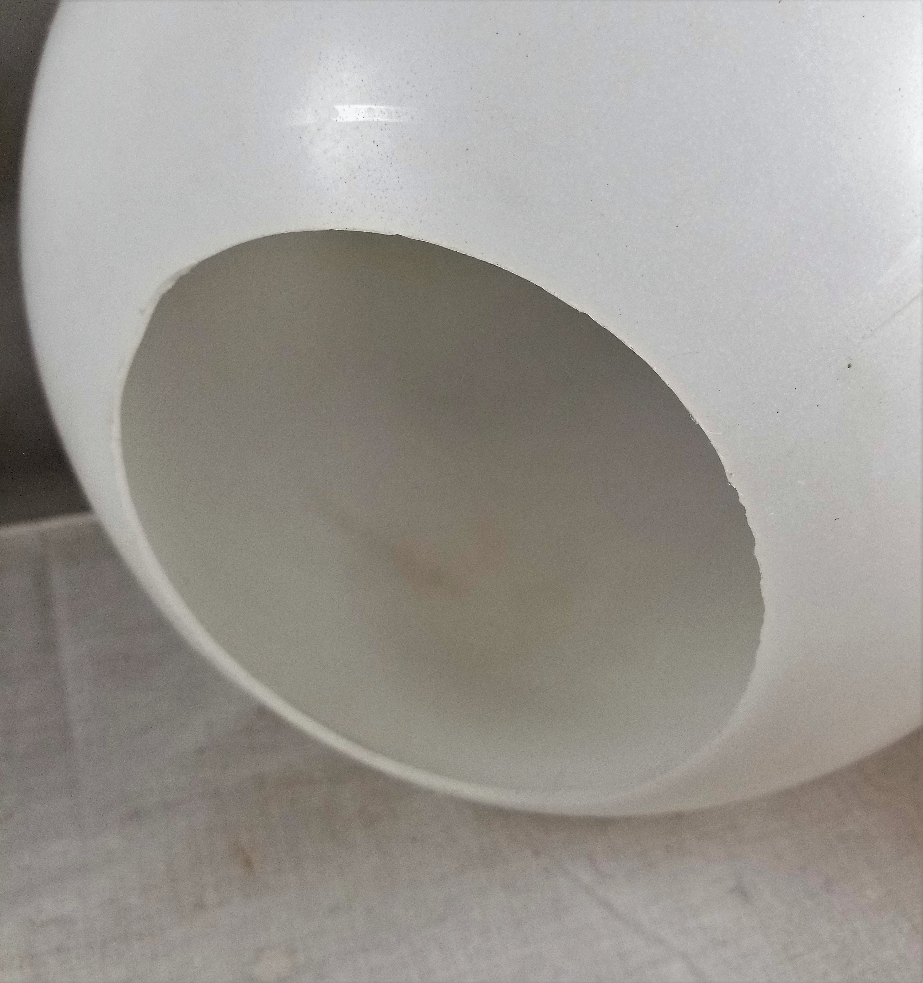 18" Neckless Plastic Globe with a 5-1/4" Hole (see more description)