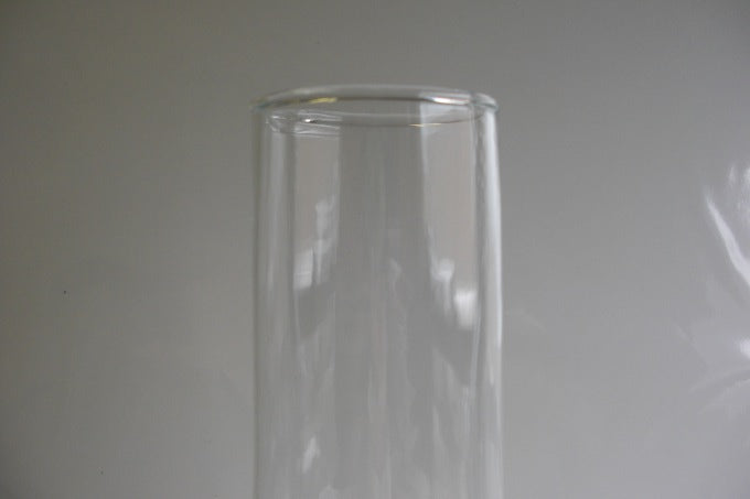 3" fitter glass Chimney - clear 14"high