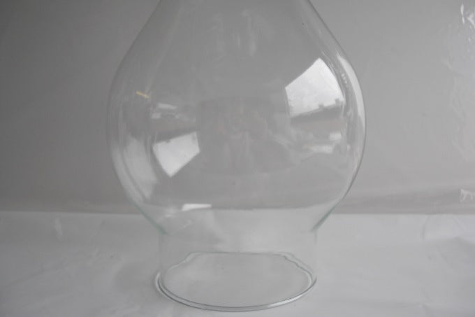 4" fitter Chimney - clear 11-1/2"high 5-3/8"bulge