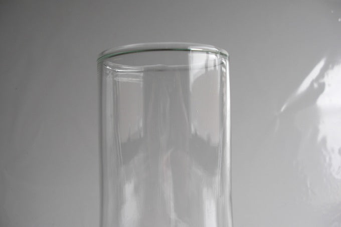 4" fitter Chimney - clear 11-1/2"high 5-3/8"bulge