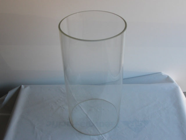 Glass Cylinder 6"high 5"top&bot.dia. Crystal