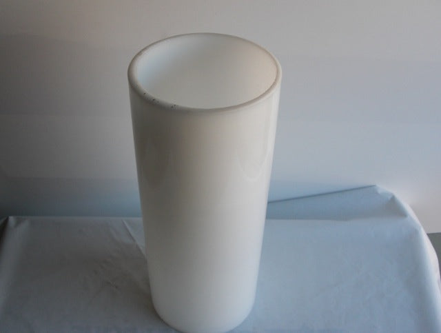 Glass Cylindrical Shade in White