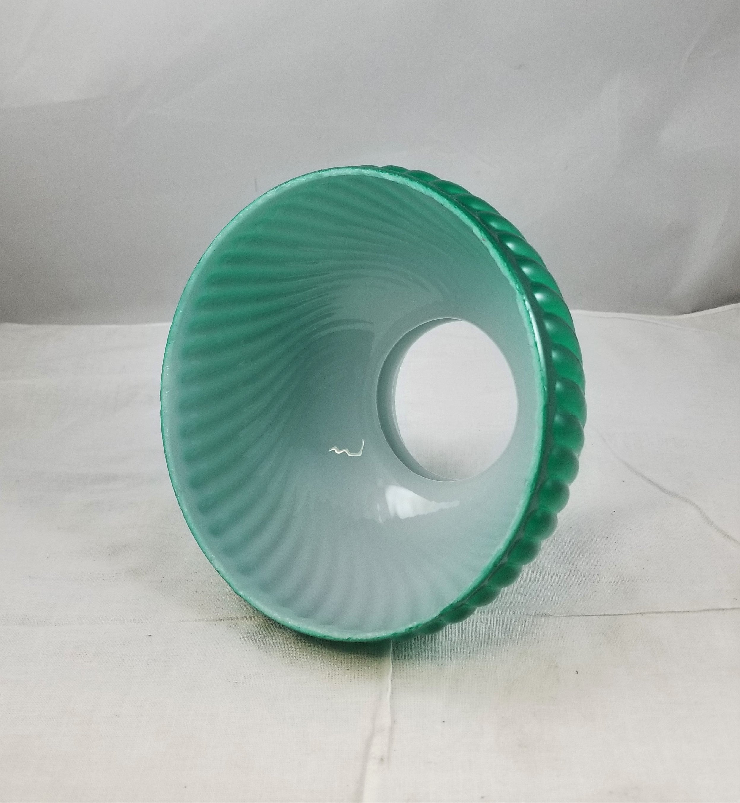 Emerald Green Swirled Student Shade with a 6" Fitter   ***OUT OF STOCK***
