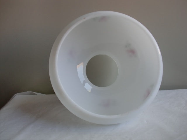 Ornate Opal Student Shade w/ Crimp Top & Hand Painted Roses (1 LEFT)