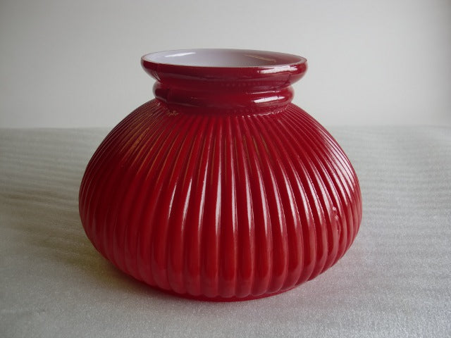 Ruby Red Ribbed Student Shade w/ 7" Fitter (see extra pictures & description)