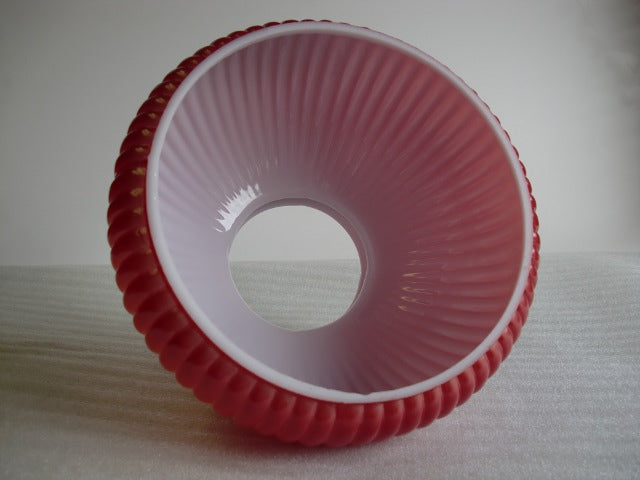 Ruby Red Ribbed Student Shade w/ 7" Fitter (see extra pictures & description)