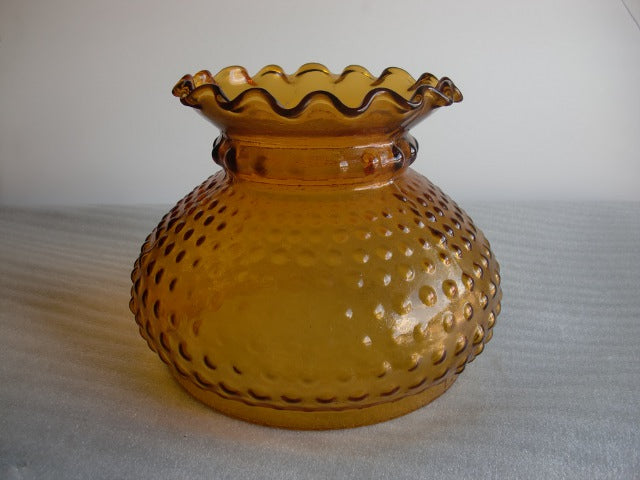 Amber Hobnail Student Shade with a Crimp Top and a 7" Fitter