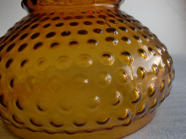 Amber Hobnail Student Shade with a Crimp Top and a 7" Fitter