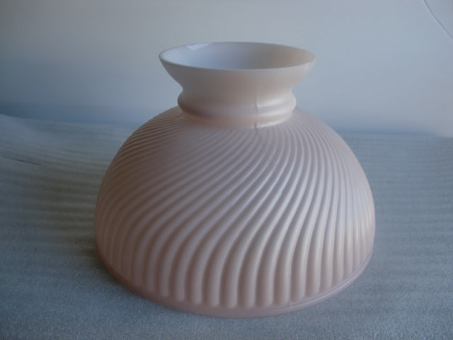 Light Pink Satin Swirl Shade with a 10 inch fitter