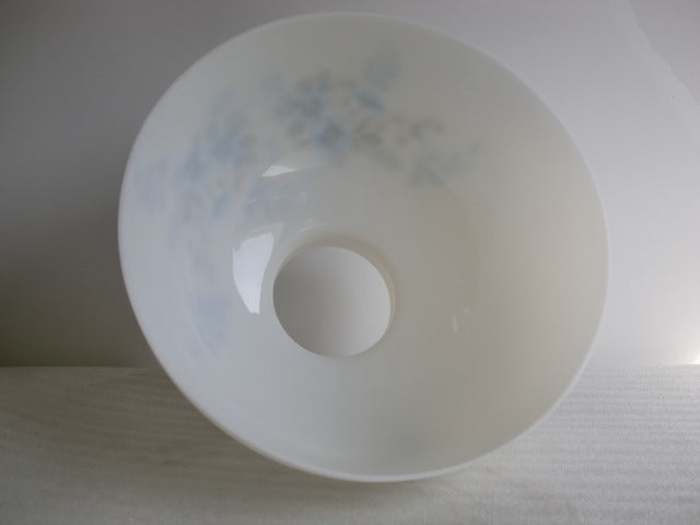 Champagne Hued Dresden Student Shade with Sky Blue Floral Design