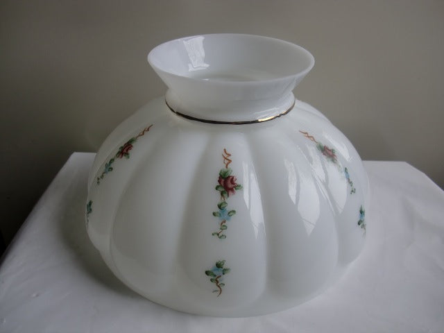 Opal Melon Student Shade with Elegant Florals and Gold Stripe