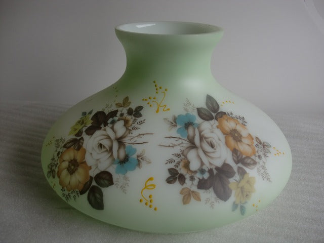 Sleek Satin Green Student Shade with Wide Bottom Fitter