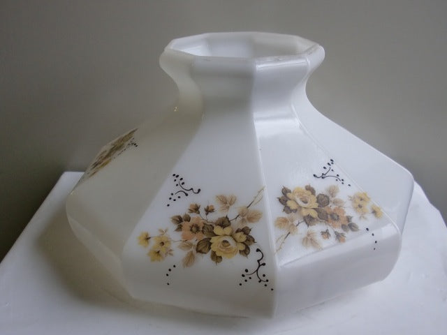 20s Art Deco Style Grand Lamp Shade featuring Goldenrod Florals.