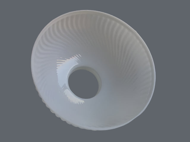 White Swirl Student Shade with a 10" Fitter