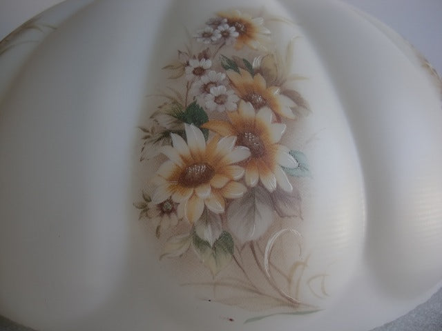 Decorative Tinted Spring Florals on Satin Glass.
