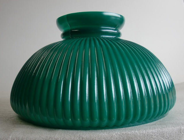 Emerald Green Ribbed Student Shade with a 10" Fitter