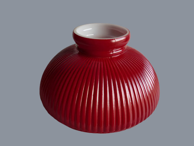 Ruby Red Ribbed Student Shade with a 10" Fitter   *ONLY 12 LEFT*