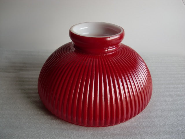 Ruby Red Ribbed Student Shade with a 10" Fitter   *ONLY 12 LEFT*