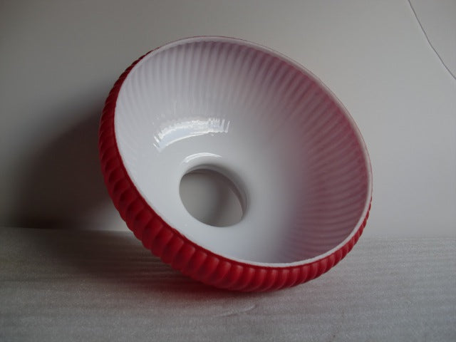 Ruby Red Ribbed Student Shade with a 10" Fitter   *ONLY 12 LEFT*