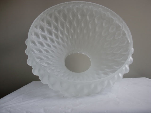 White Satin Classic Quilted Student Shade with a Crimp Top and a 10" Fitter
