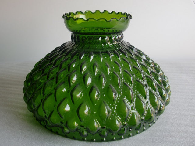 Emerald Green Classic Quilted Student Shade with a Crimp Top and 10" Fitter