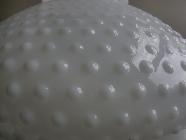 Decorative Polka Dot Hobnail Texture on Opal Shade