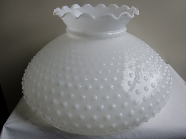 Opal Hobnail Student Shade with a Crimp Top and a 12" Fitter