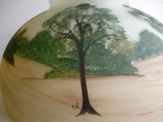 Cream Student Shade Hand-Painted with a County Setting